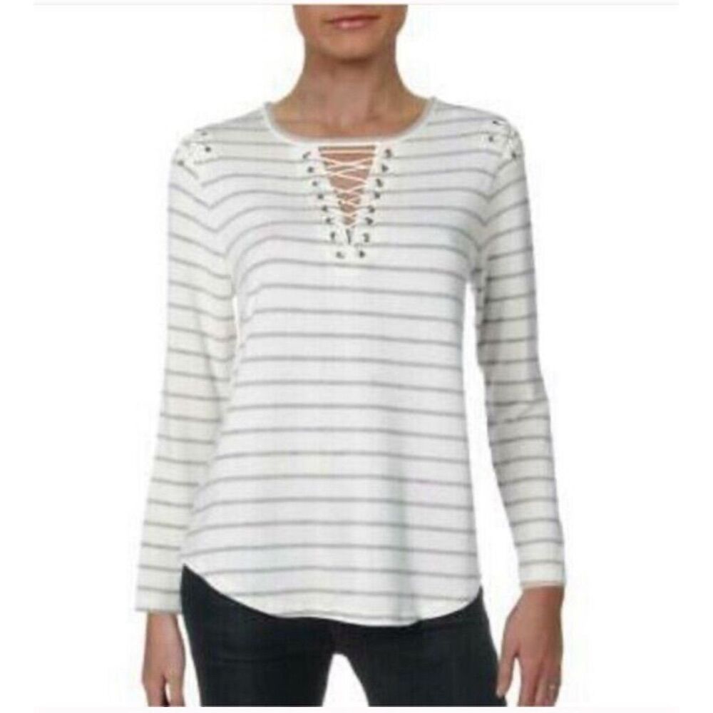 Generation Love Women's Vivi Lace Up Long Sleeve Size L NWT